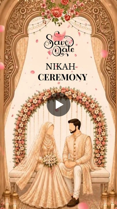 Nostalgic Nikah Ceremony Wedding Invitation
