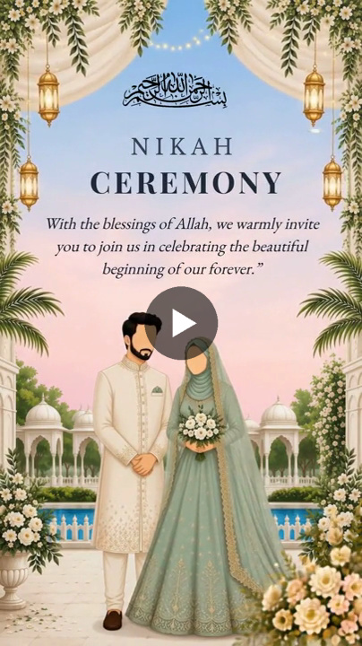 Enchanting Nikah Ceremony Wedding Invitation Video