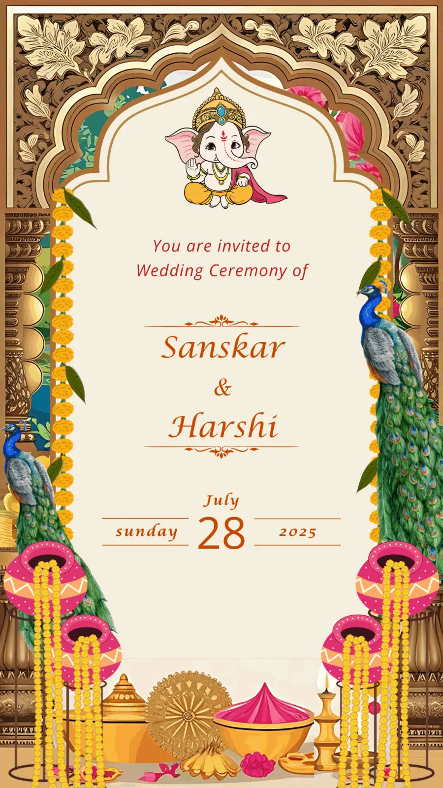 Royal Ganesha Blessings – Wedding PDF Hindu