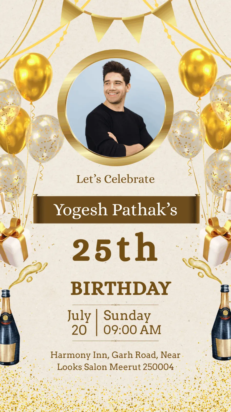 Golden Balloon – Birthday PDF Adults
