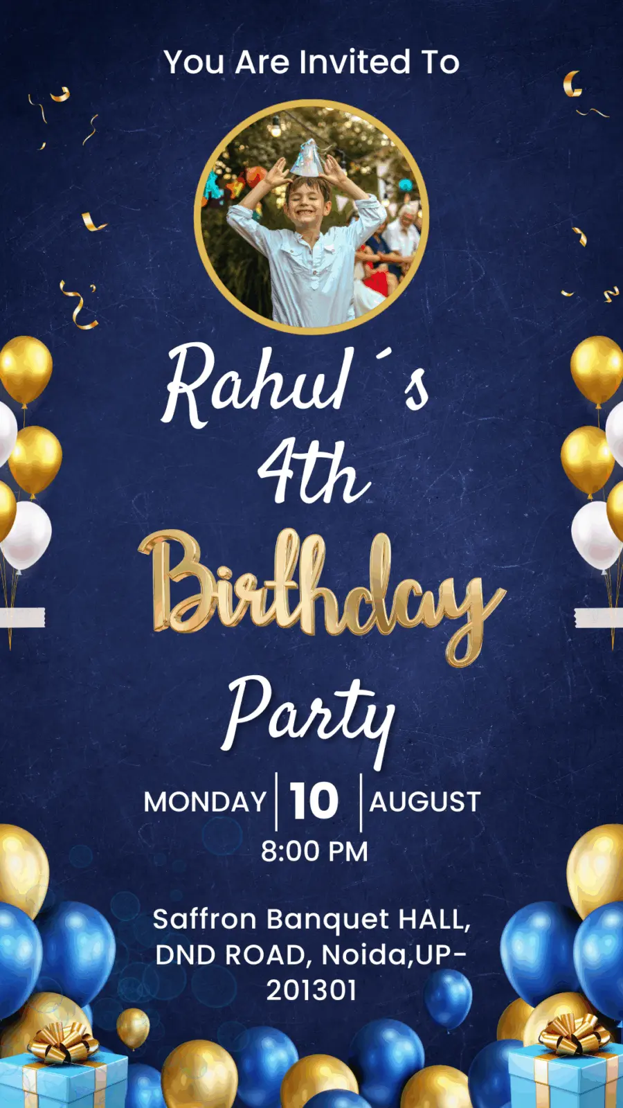 Golden Balloon – Birthday PDF Boys