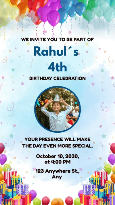 Templates Balloons Gifts Theme